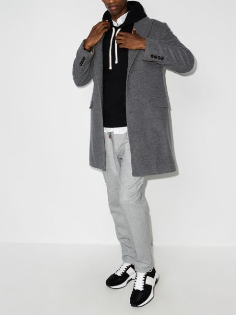Embroidered logo hooded sweatshirt