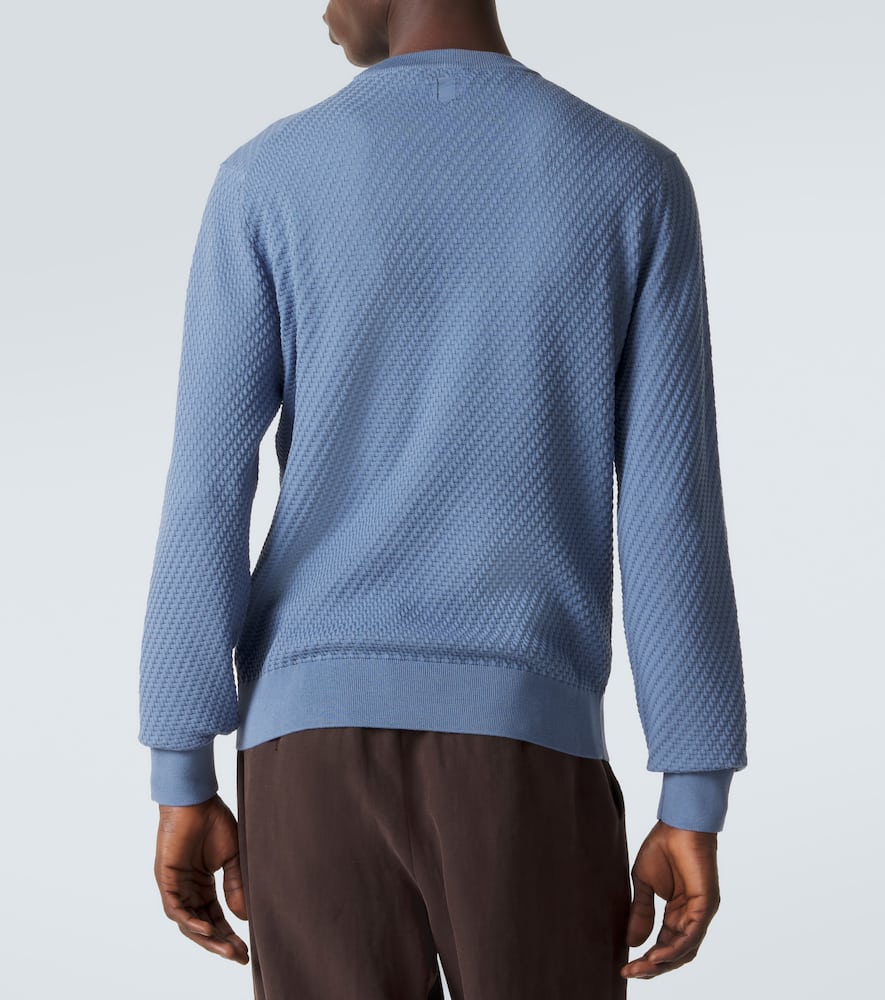 Cotton and silk sweater