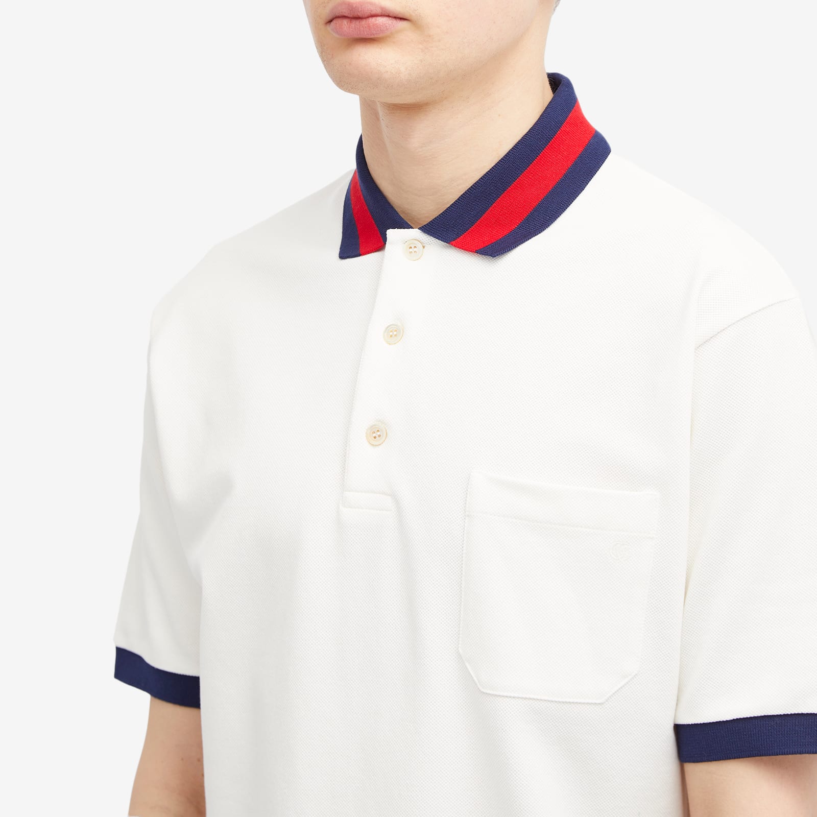 Men's GRG Collar Polo Shirt in Milk
