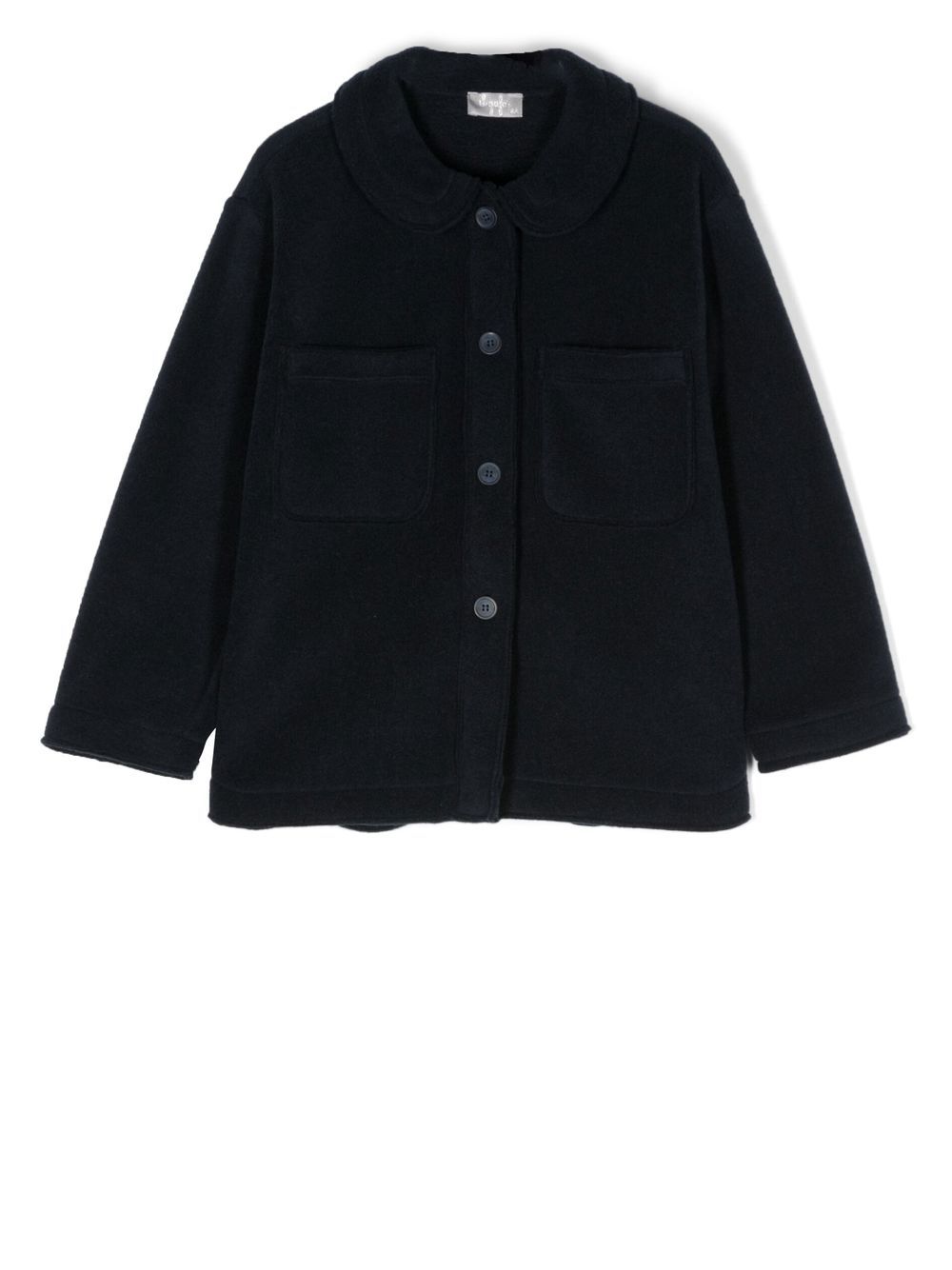 Single-breasted fleece jacket - Blue