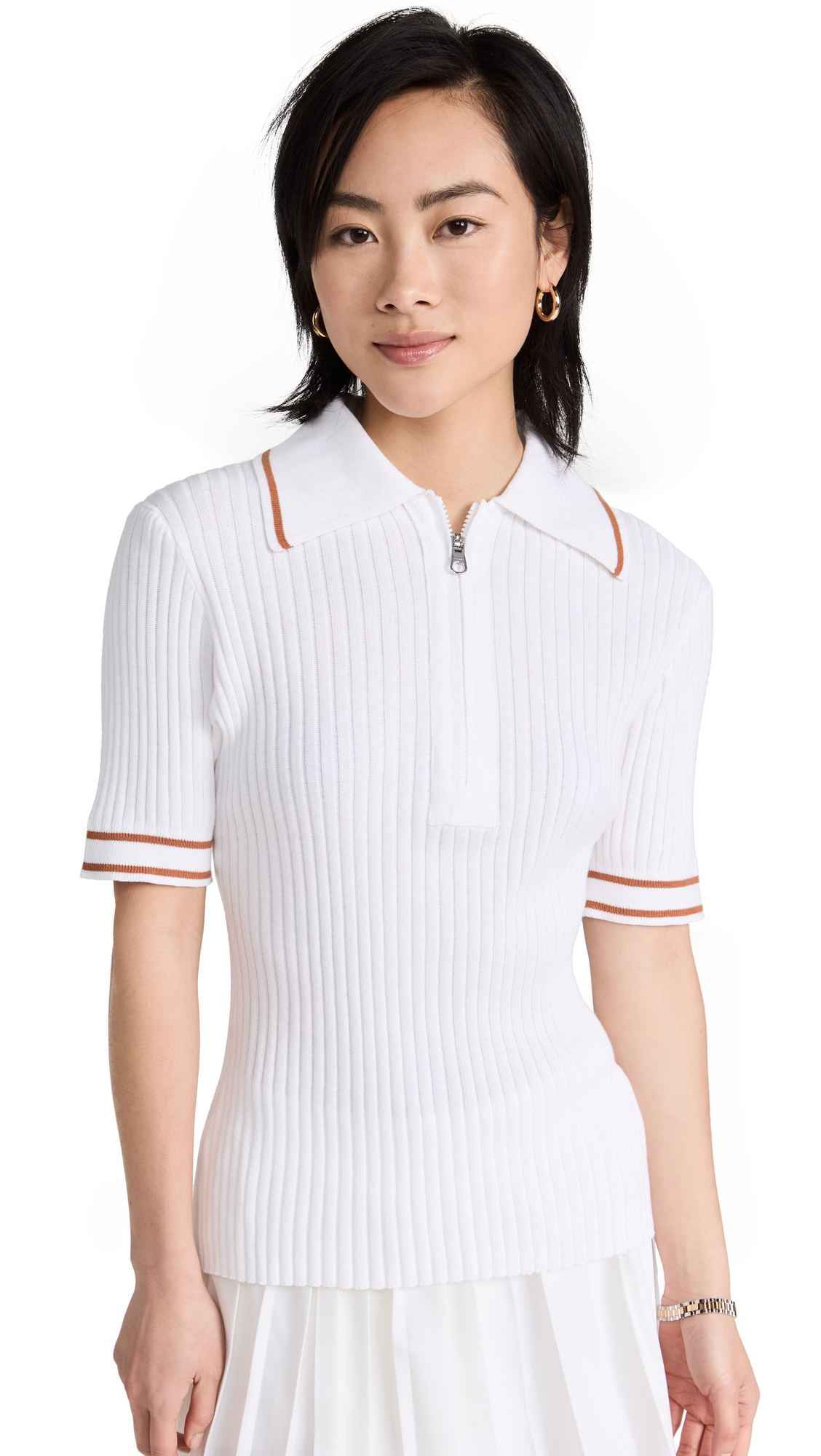 Napier Fitted Knit Polo