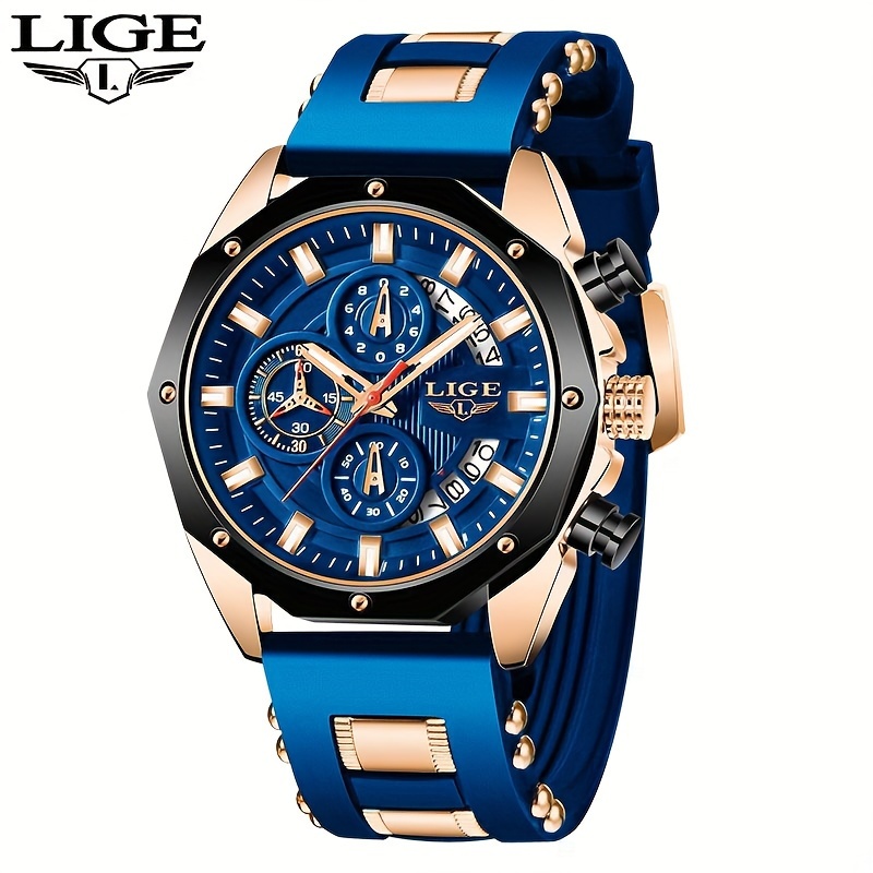 TEMU 2026 Men's Watch. Chronograph Calendar Luminous Quartzwatch. Outdoor Casual Sports Watches. Suitable For To Students Or Men
