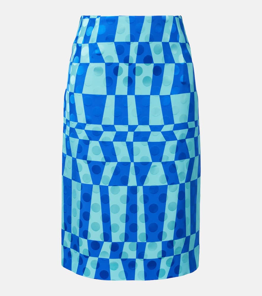 Printed pencil skirt