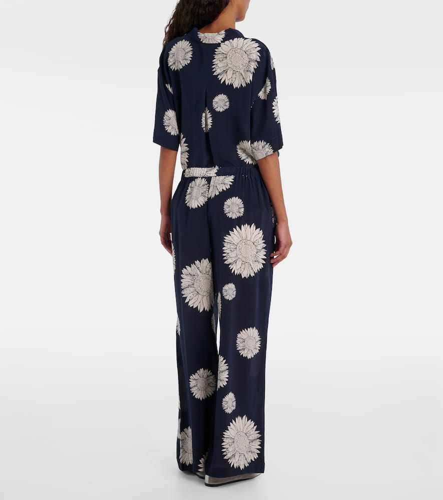 Isola silk crêpe straight pants