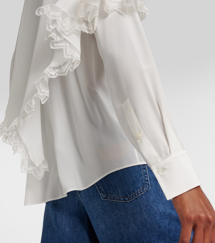 Chloé Knotted Heritage silk crêpe de chine blouse
