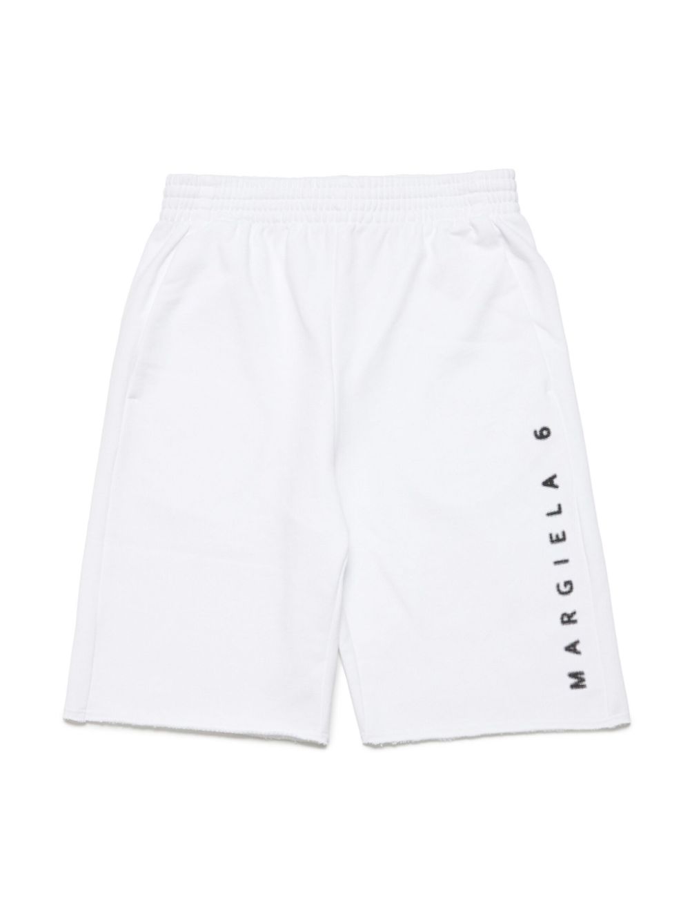 Logo-print cotton track shorts - White