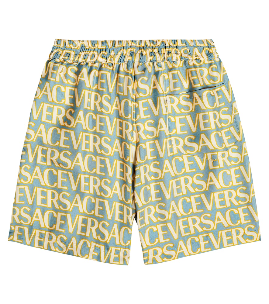 Logo silk twill shorts
