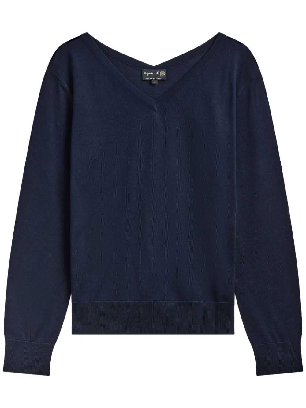 Point d’Ironie-print cotton jumper - Blue