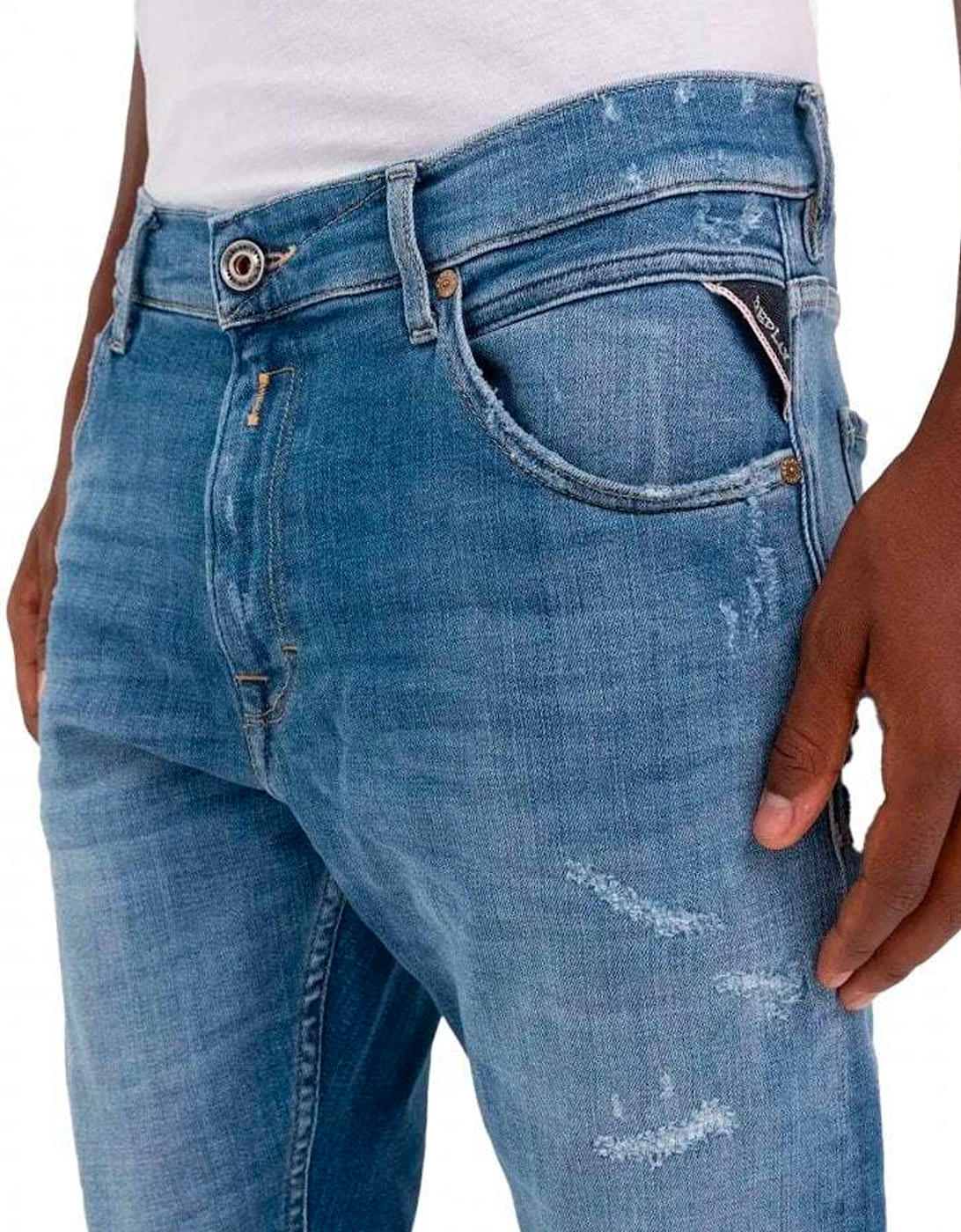 Men's Replay Mickym Premium Aged 10yrs Slim Jeans 009 - Blue