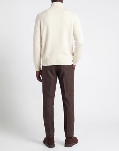 Man Turtleneck Ivory Size 44 Virgin Wool