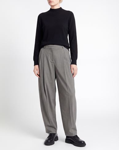 Woman Pants Grey Size 4 Virgin Wool, Elastane