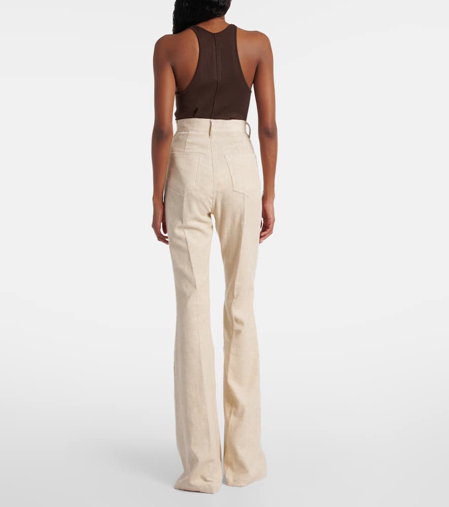 Bolan cotton and linen bootcut jeans