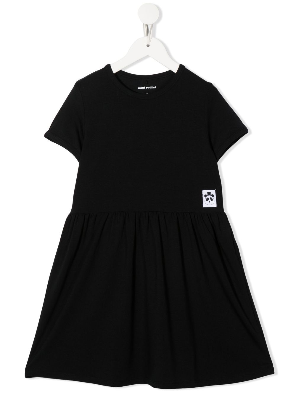 Logo short-sleeve shift dress - Black