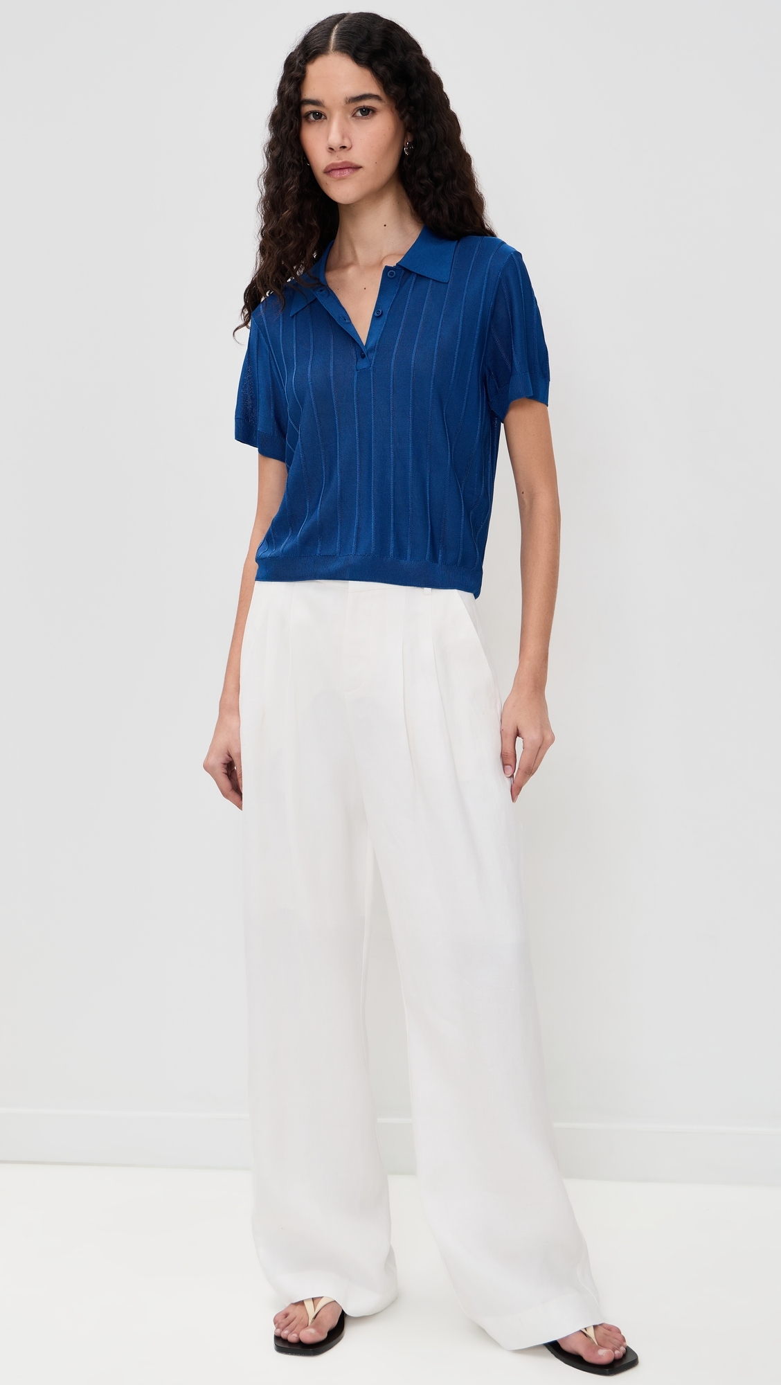 The Linen Belted Trousers White
