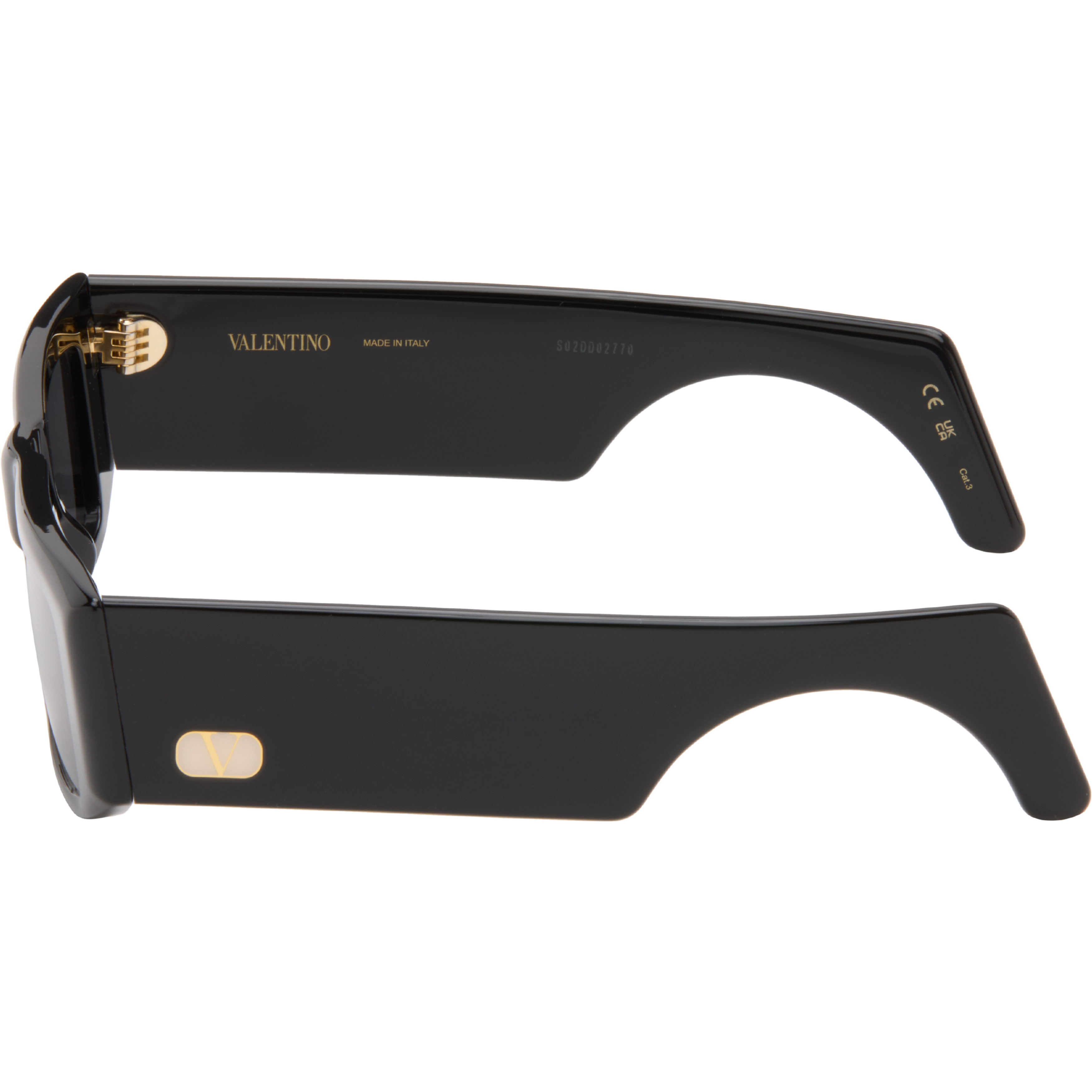 Black Rectangular Acetate Sunglasses