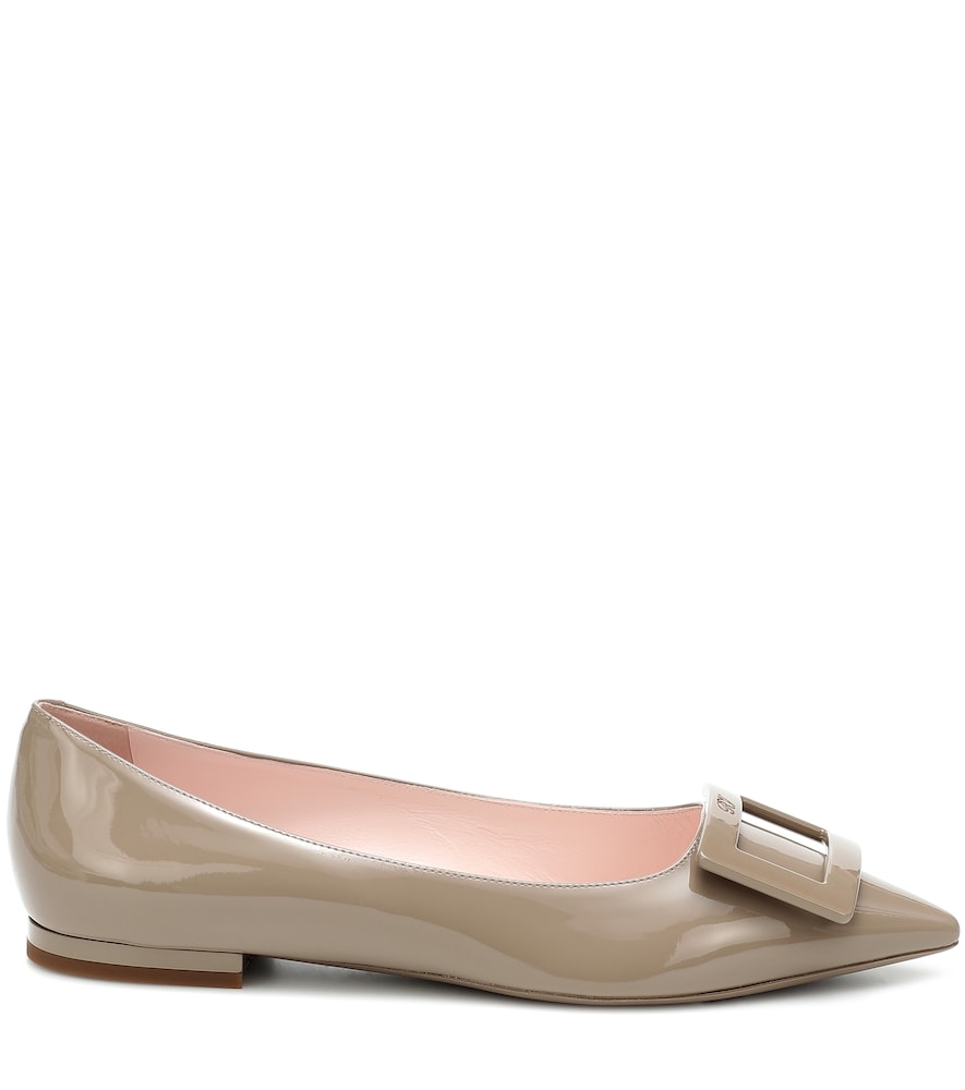 Roger Vivier Gommettine Ball leather ballet flats