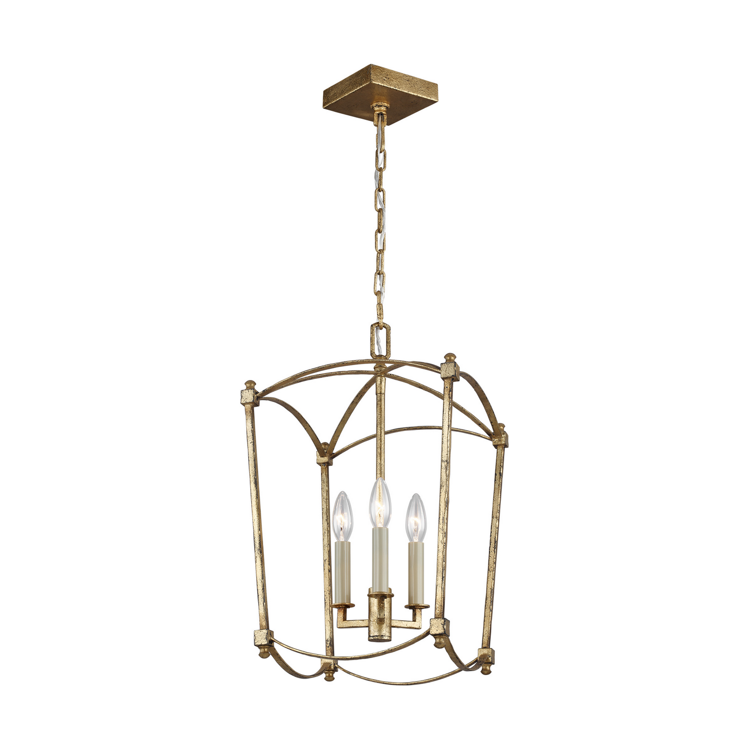 Visual Comfort Studio Thayer 3-Light Chandelier in Antique Gild by Sean Lavin