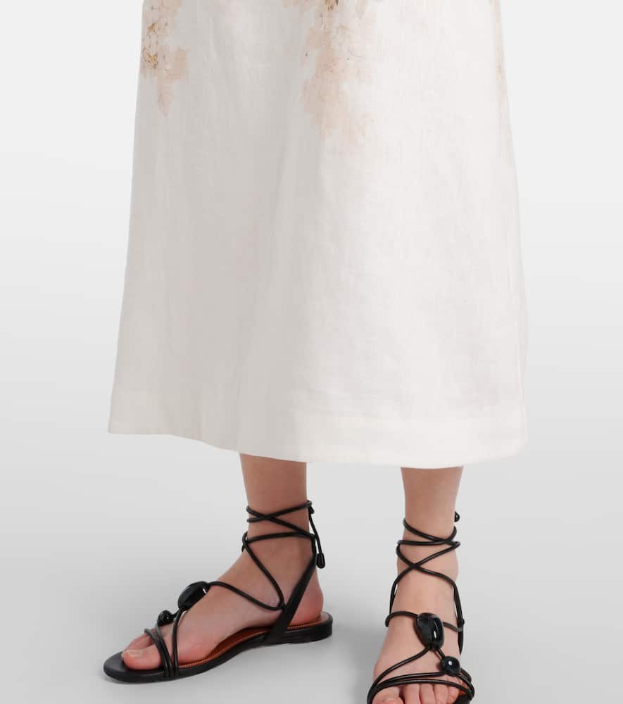 Balance floral linen midi dress