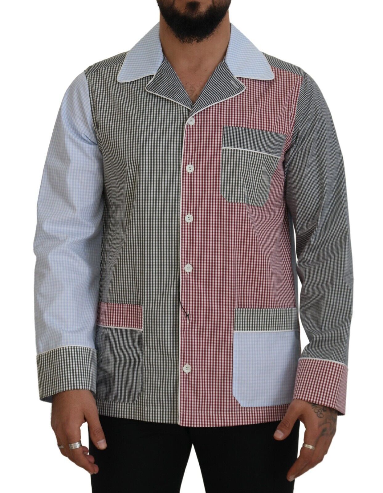 Patchwork Cotton Shirt — Multicolor