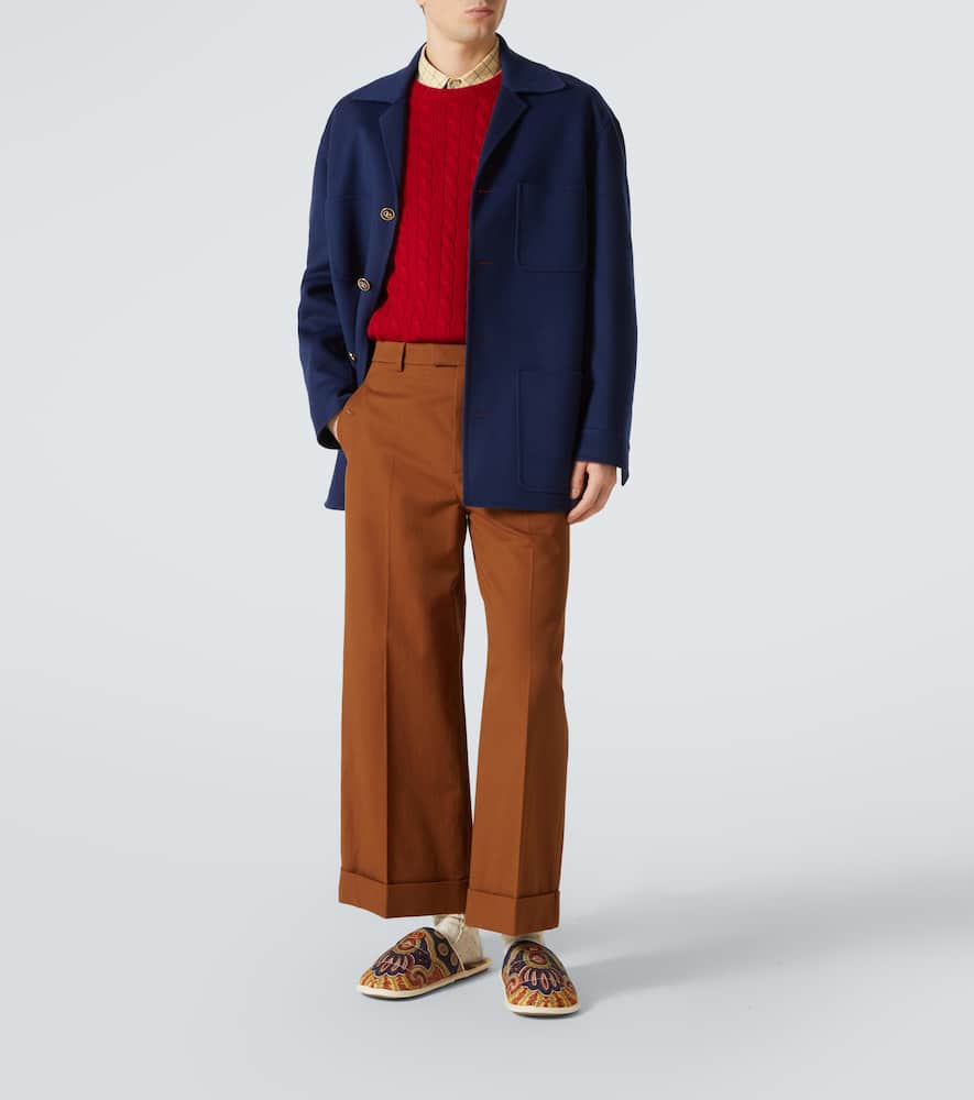 Wool and cashmere overshirt