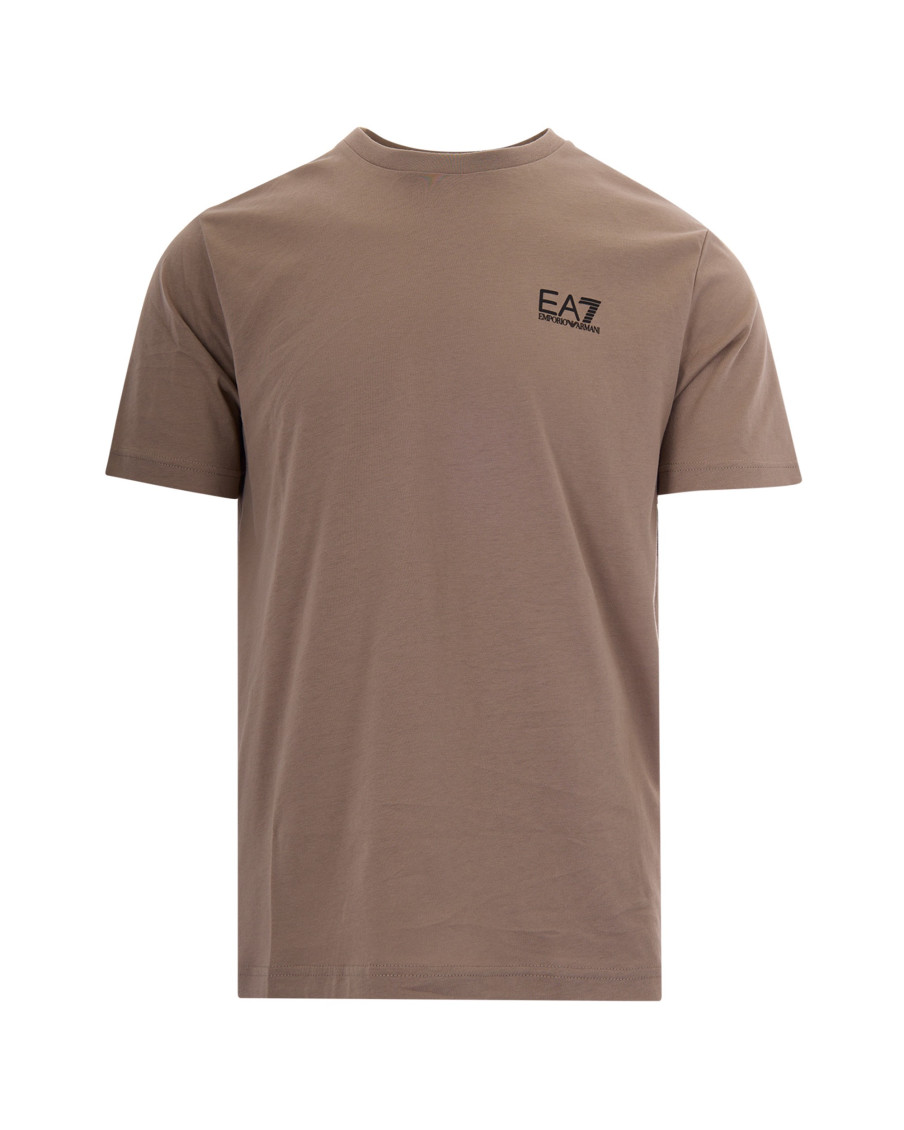 Beige Logo Crew Neck T-Shirt