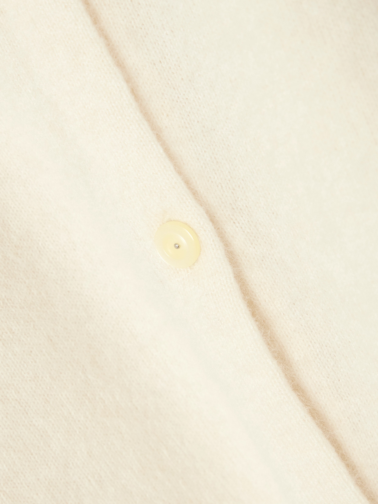 Brushed Cashmere Cardigan - Ivory