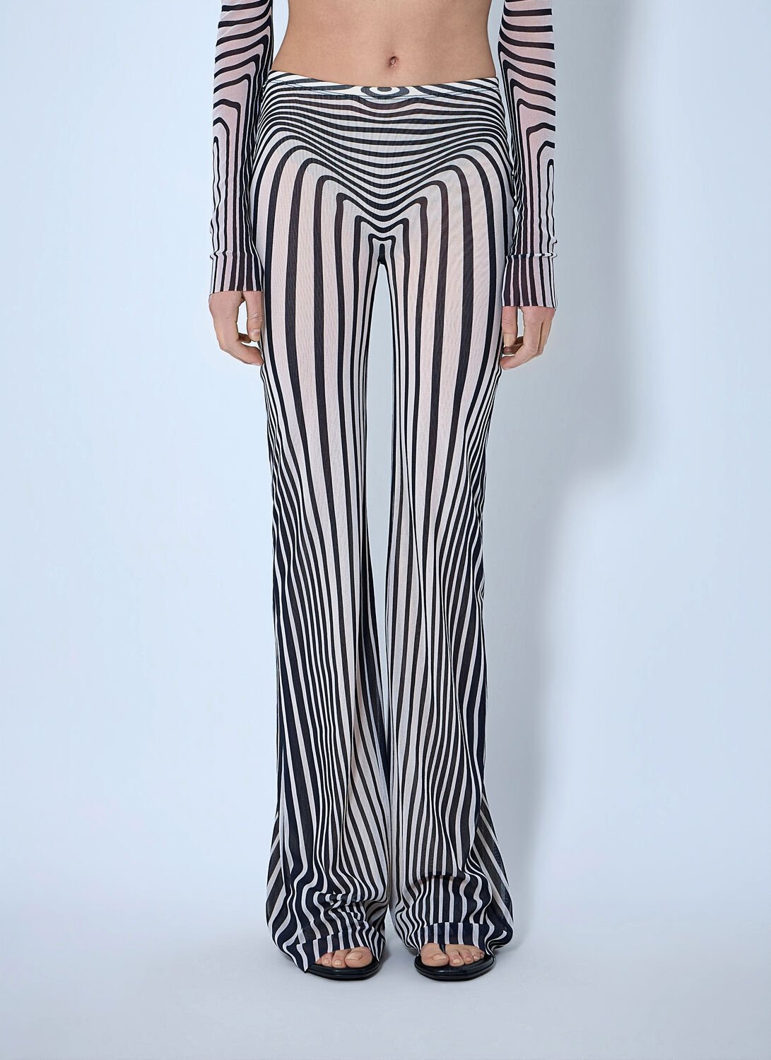 Re-edition Flare Trousers Morphing Stripes