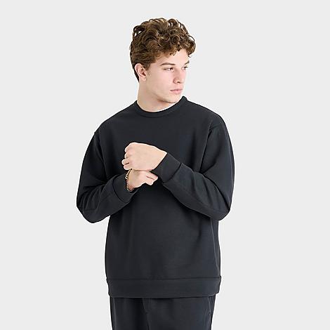 Men's 24.7 ImpossiblySoft Dri-FIT Crewneck Sweatshirt in Black/Dark Smoke Grey