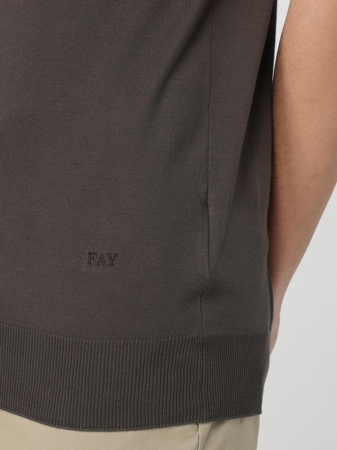Polo Shirt FAY Men color Brown