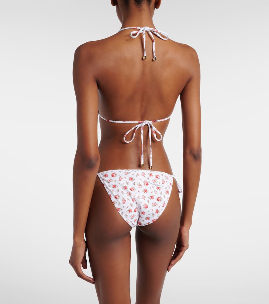 Floral triangle bikini