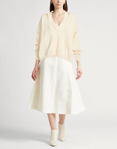 Woman Sweater Ivory Size L Cotton