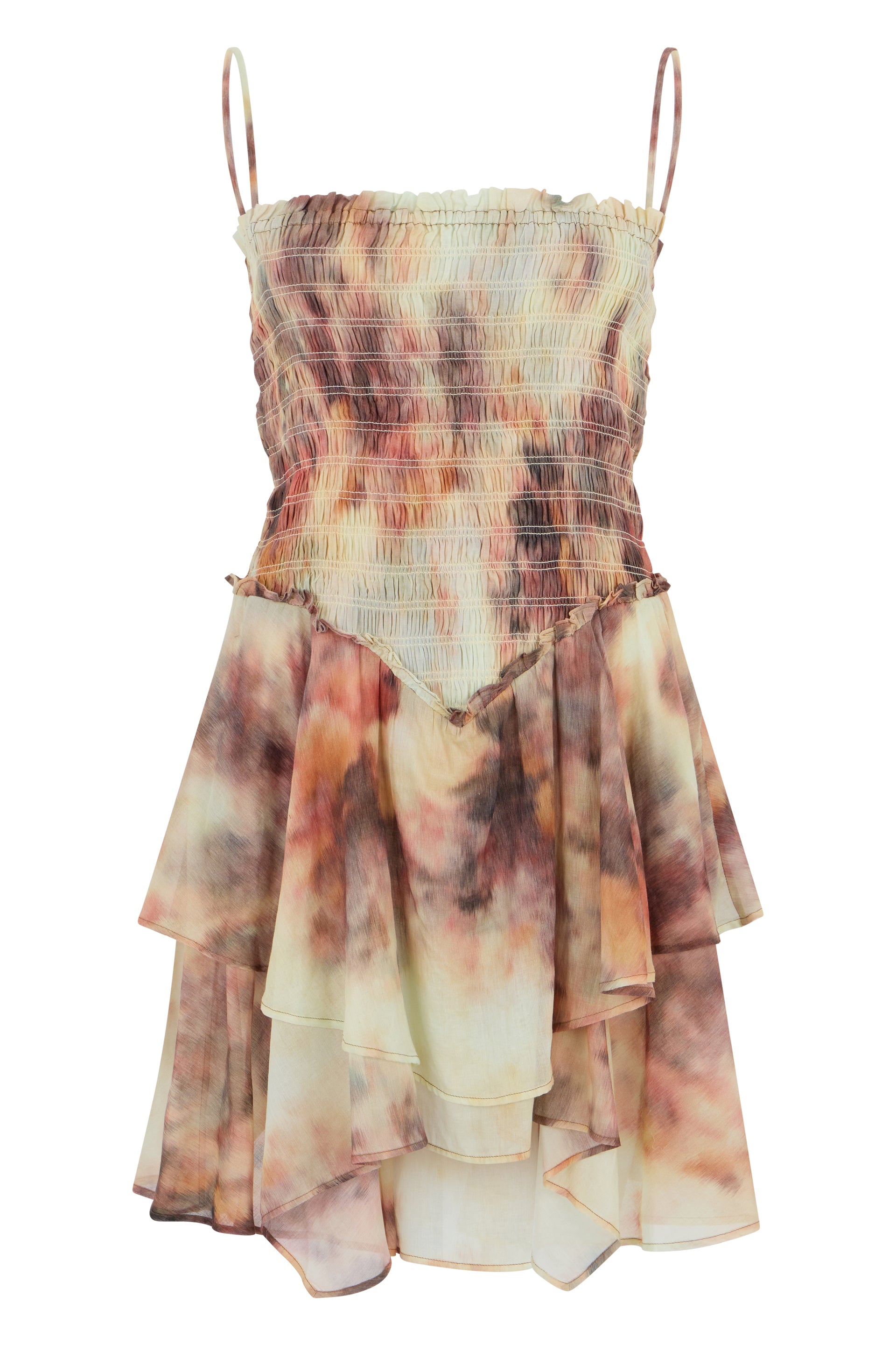 Mini Tie-Dye Printed Cotton Dress