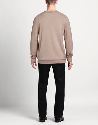 Man Sweater Light brown Size 36 Virgin Wool