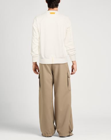 Man Sweatshirt White Size L Cotton, Polyester
