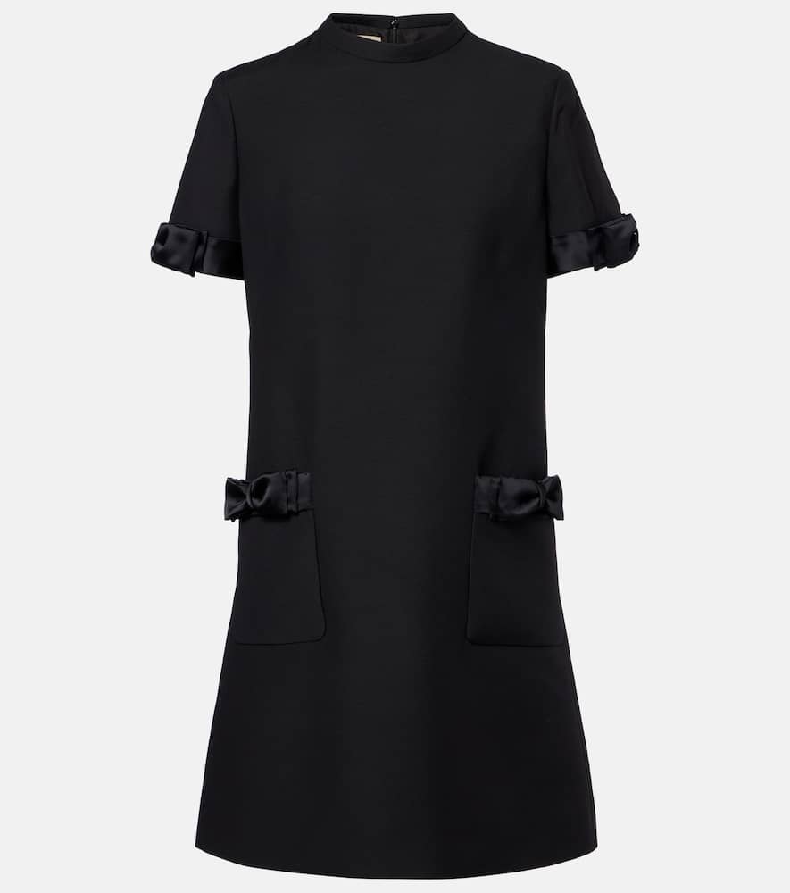 Crepe Couture bow-detail minidress