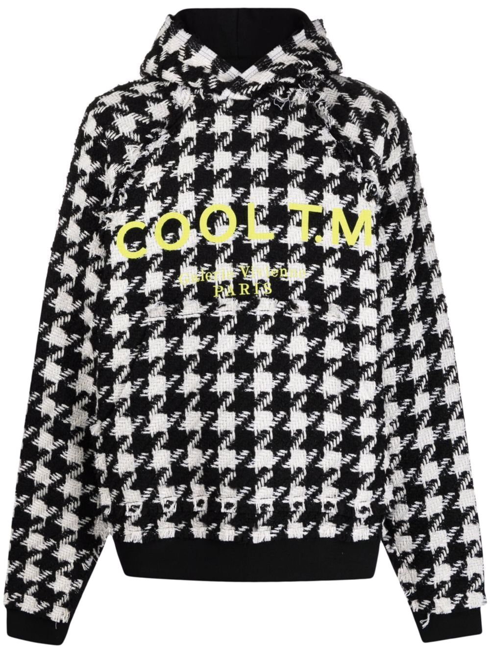 Houndstooth hoodie - Black