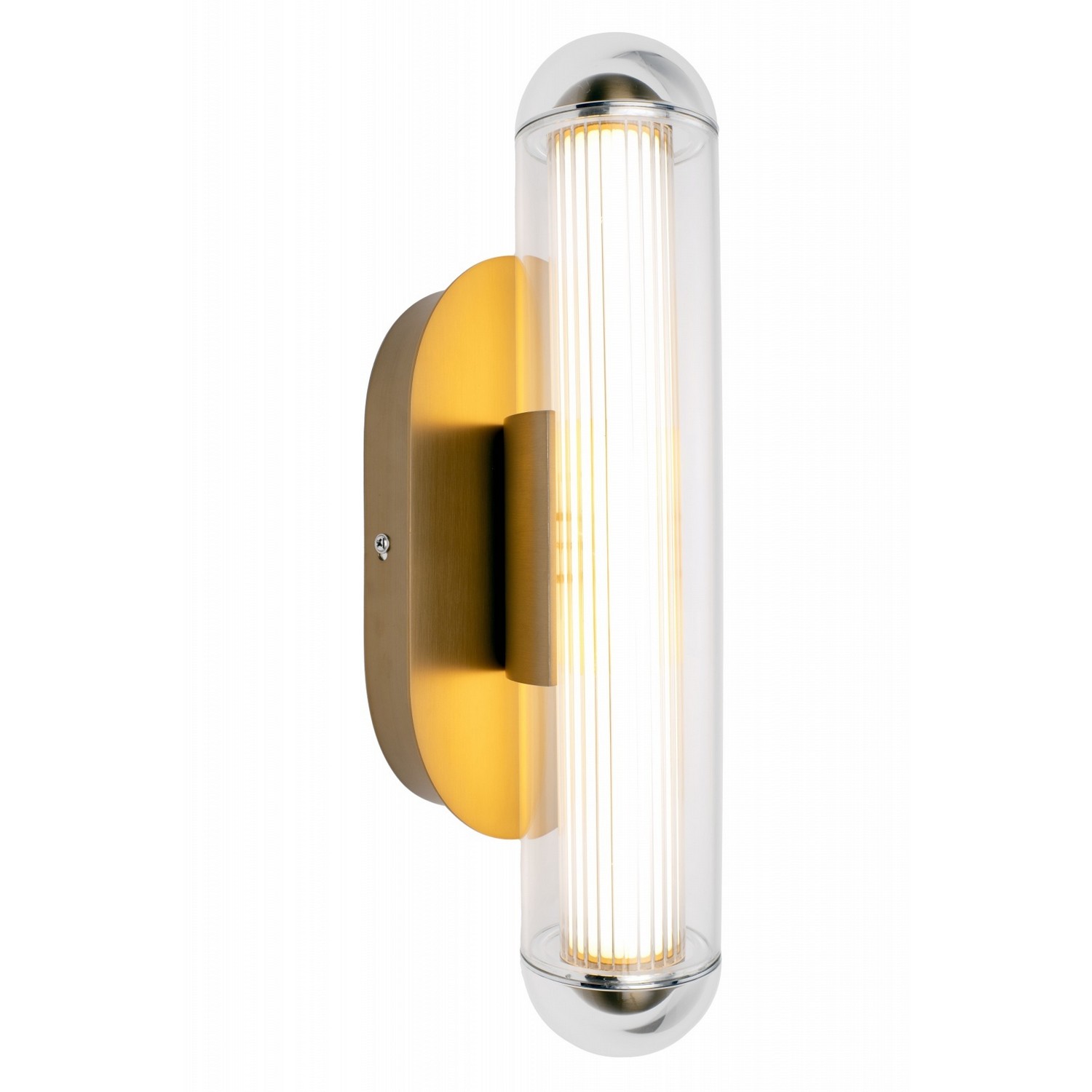 Aged Brass LED Wall Sconce from the Nautilus Collection