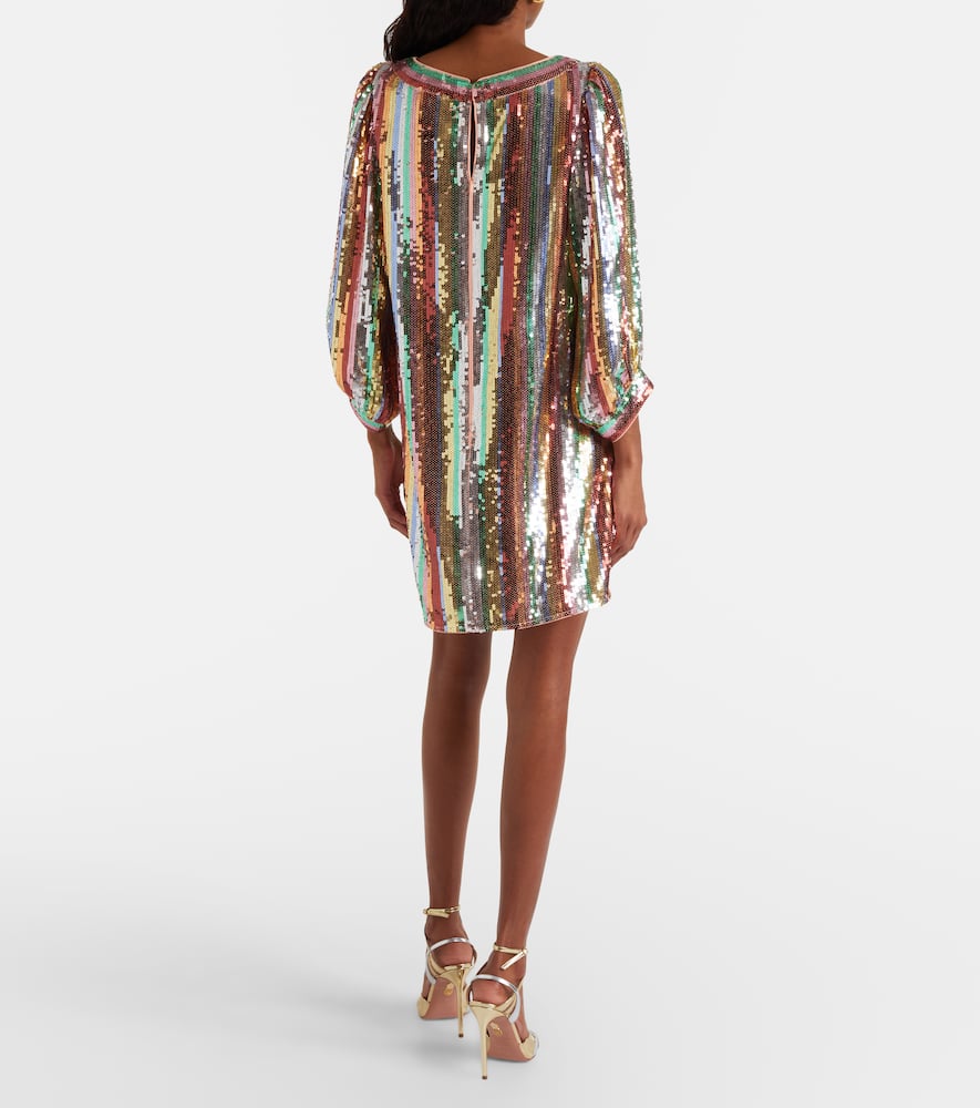 Laurie sequined striped minidress