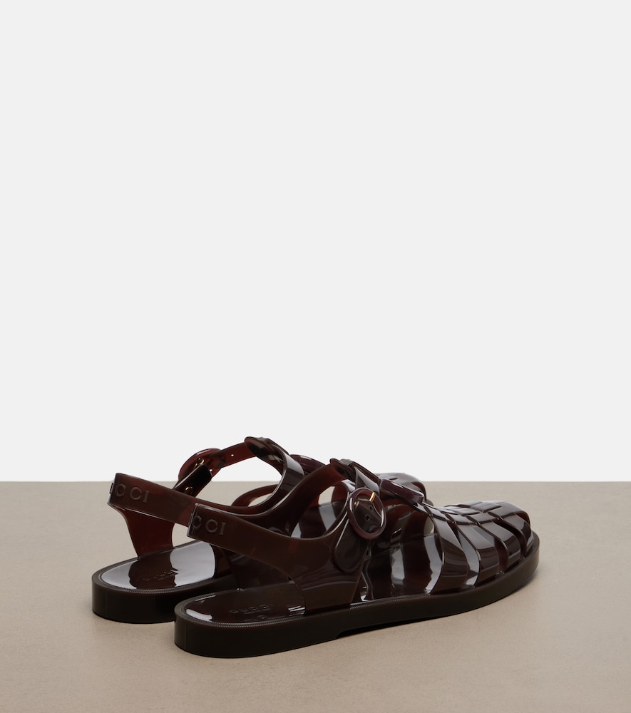 Glossy Double G fisherman sandals