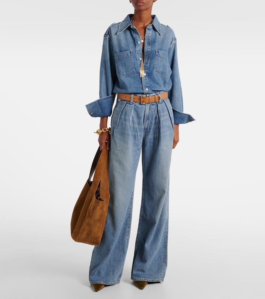 Petra high-rise wide-leg jeans