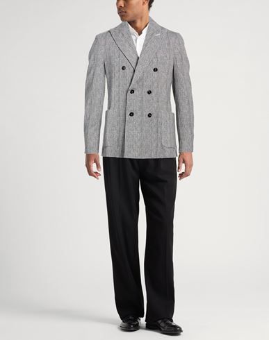 Man Blazer Black Size 36 Cotton, Elastane