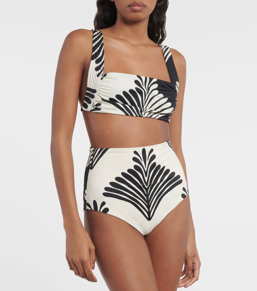 Printed bikini top