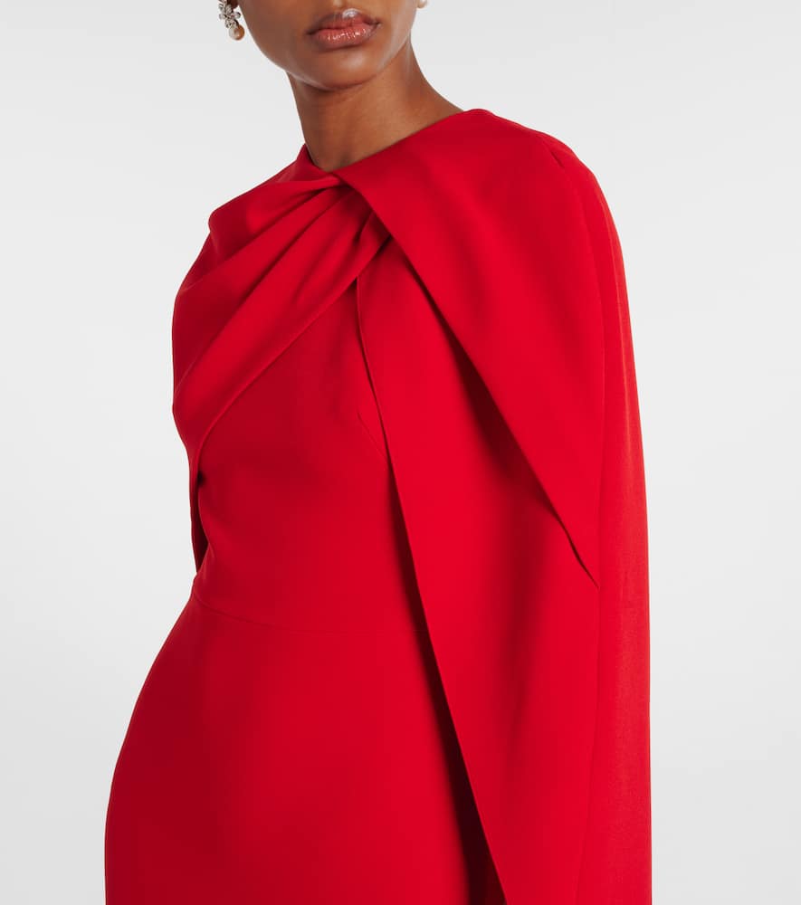 Cape-detail midi dress