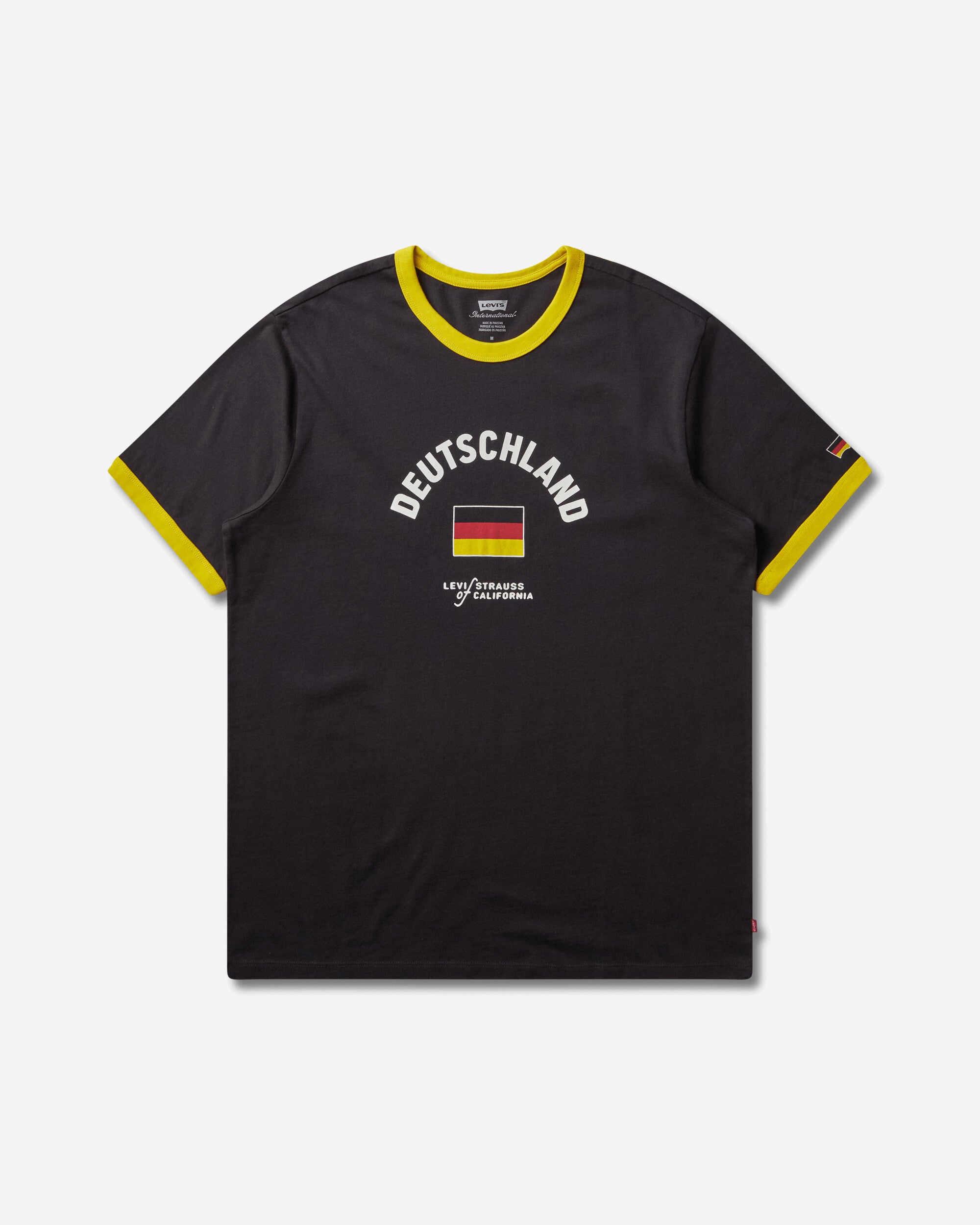 Men s Deutschland Ringer T-Shirt Black