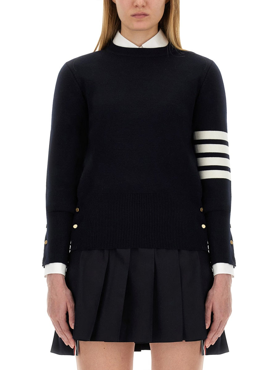 Milano Stitch Merino Wool 4-Bar Pullover