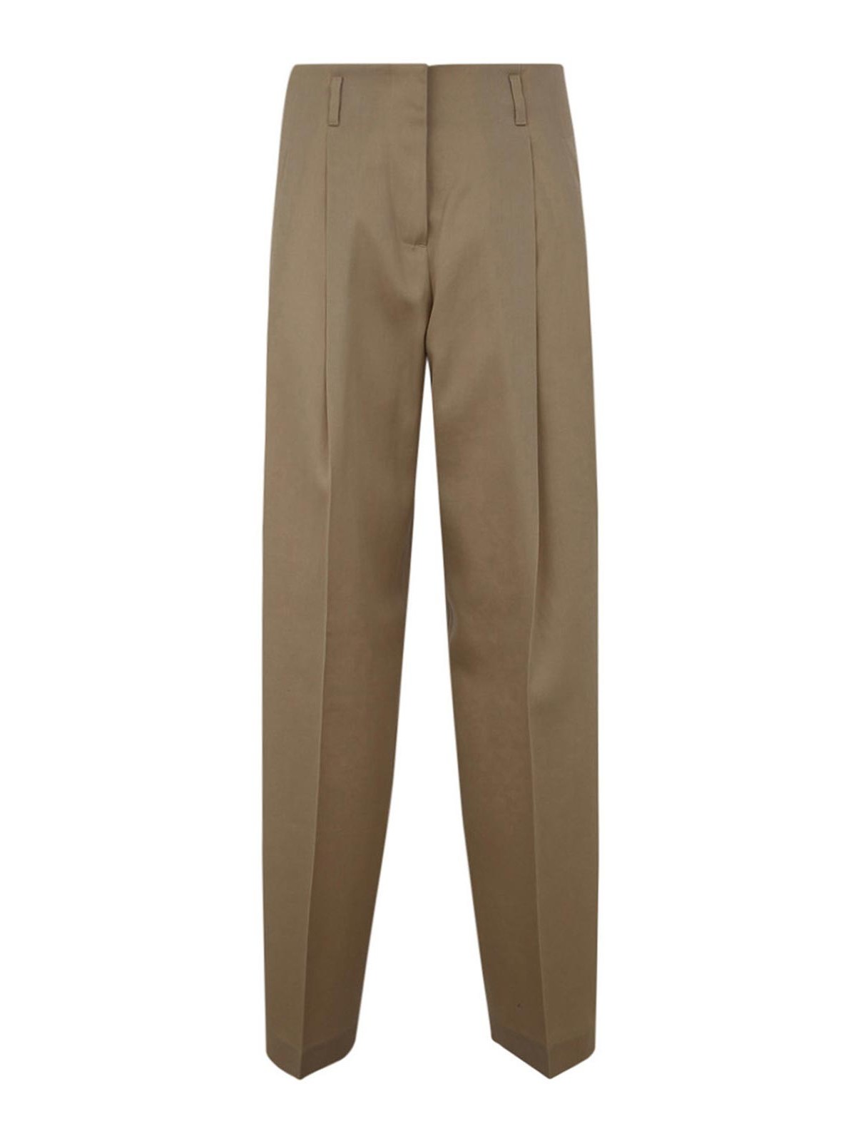 High-waisted wide-leg trousers - Neutrals