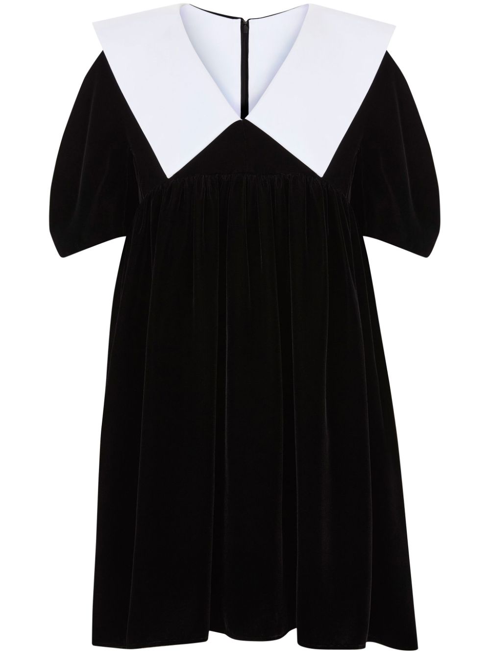 Velvet midi dress - Black
