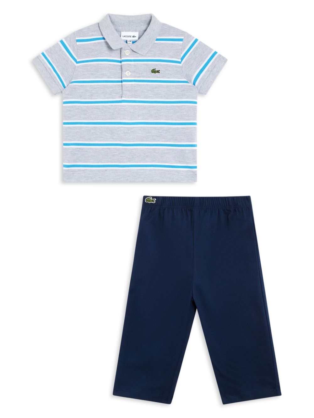 Logo-appliqué trousers set - Grey
