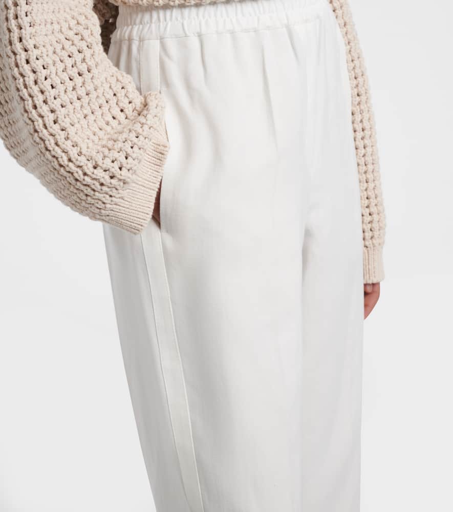 Mid-rise straight pants