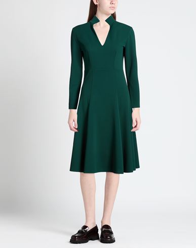 Woman Midi dress Green Size 2 Polyester, Elastane